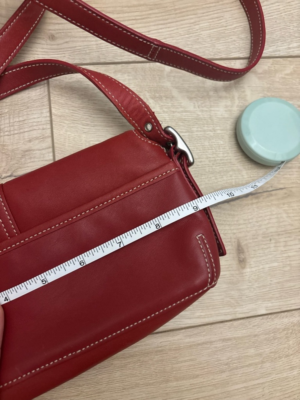 Y2K Coach Mini Legacy Shoulder Bag in Burgundy Red Leather Coach Vintage - Picture 9 of 15
